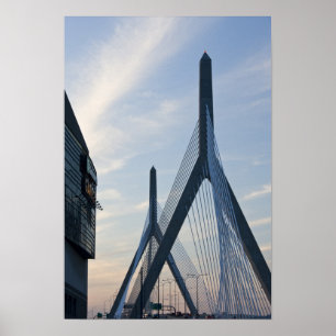 USA, Massachusetts, Boston. Die Zakim-Brücke. 2 Poster