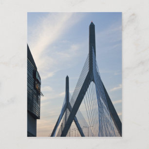 USA, Massachusetts, Boston. Die Zakim-Brücke. 2 Postkarte