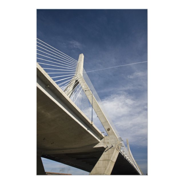 USA, Massachusetts, Boston. Die Zakim-Brücke. Fotodruck (Vorne)