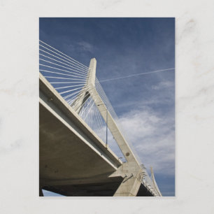 USA, Massachusetts, Boston. Die Zakim-Brücke. Postkarte