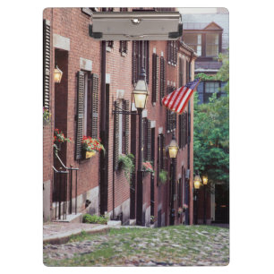 USA, Massachusetts, Boston, Häuser entlang der Aco Klemmbrett