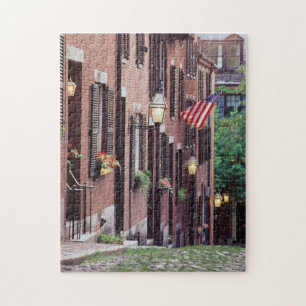 USA, Massachusetts, Boston, Häuser entlang der Aco Puzzle