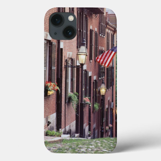 USA, Massachusetts, Boston, Häuser entlang Eichel Case-Mate iPhone Hülle (Rückseite)