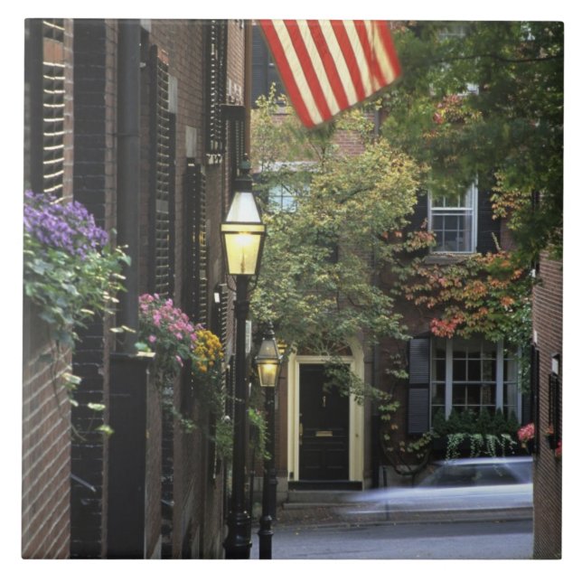 USA, Massachusetts, Boston, Leuchtfeuer-Hügel Fliese (Vorderseite)