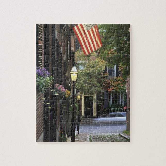 USA, Massachusetts, Boston, Leuchtfeuer-Hügel Puzzle (Vertikal)