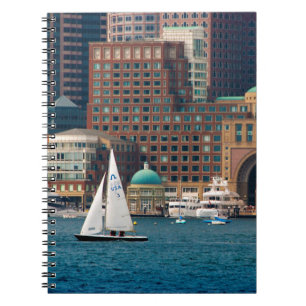 USA, Massachusetts. Boston Wasserfront Skyline 2 Notizblock