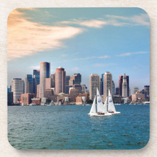 USA, Massachusetts. Boston Wasserfront Skyline 3 Getränkeuntersetzer