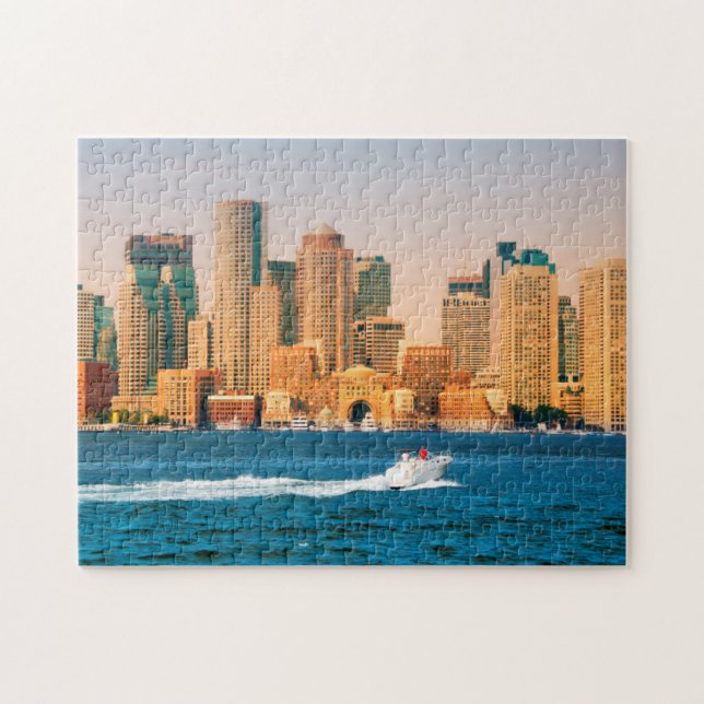 USA, Massachusetts. Boston Waterfront Panorama Puzzle (Horizontal)