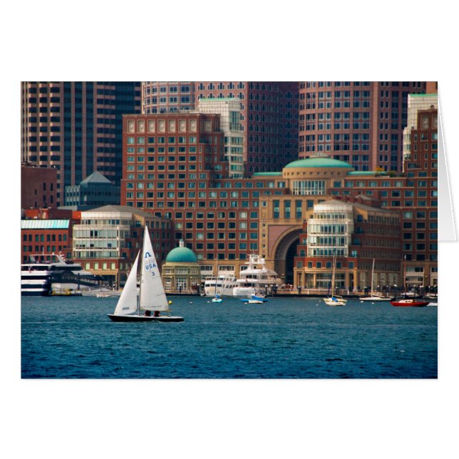 USA, Massachusetts. Boston Waterfront Skyline 2 (Vorderseite (Horizontal))
