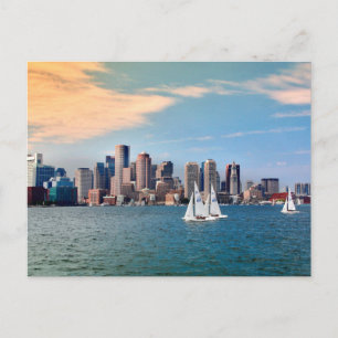 USA, Massachusetts. Boston Waterfront Skyline 3 Postkarte