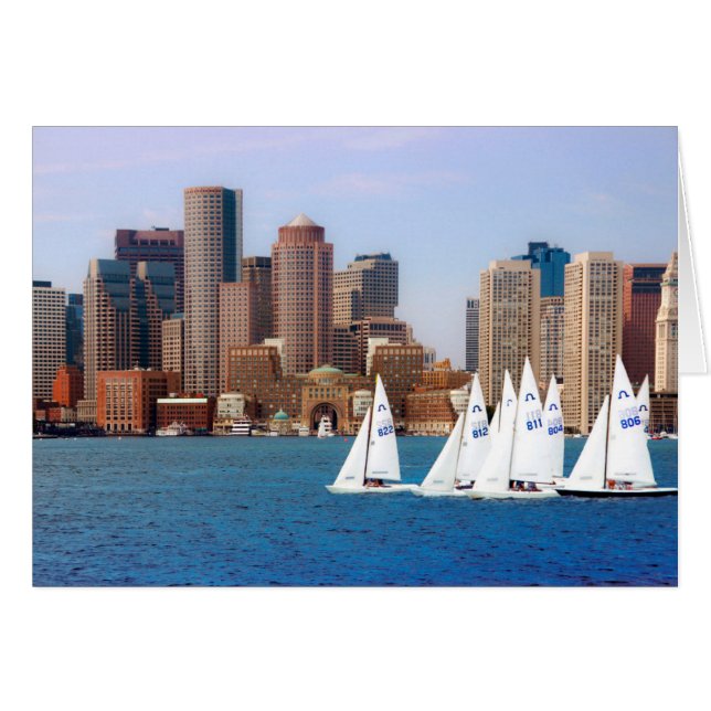 USA, Massachusetts. Boston Waterfront Skyline 4 (Vorderseite (Horizontal))