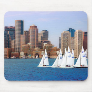 USA, Massachusetts. Boston Waterfront Skyline 4 Mousepad