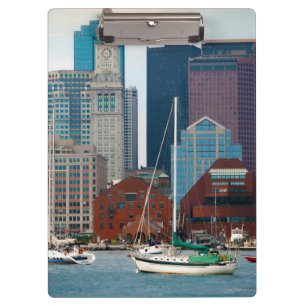 USA, Massachusetts. Boston Waterfront Skyline Klemmbrett