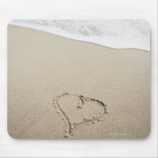 USA, Massachusetts, Die Herzen gezeichnet am Sands Mousepad