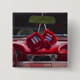 USA, Massachusetts, Gloucester. Flockige Würfel Button