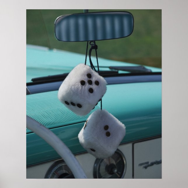 USA, Massachusetts, Gloucester. Fuzzy Würfel in ei Poster (Vorne)