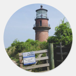 USA, Massachusetts, Martha's Vineyard, Aquinnah. Runder Aufkleber