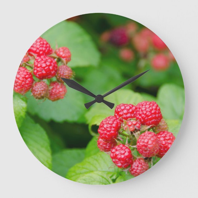 USA, Massachusetts, Nantucket. Himbeeren Große Wanduhr (Vorderseite)