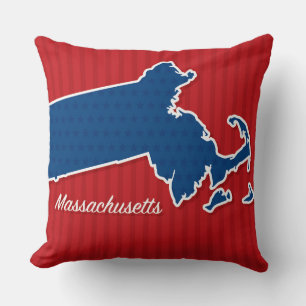 USA Massachusetts Staat US Flagge Karte Kissen