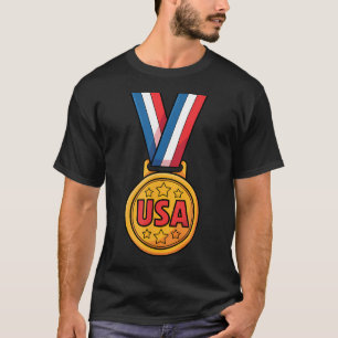 USA-Medaille - USA-Sport Winter und Sommer - USA T-Shirt