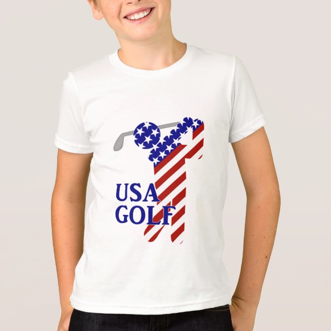 USA Mens Golf - Male Golfer T-Shirt (Vorderseite)