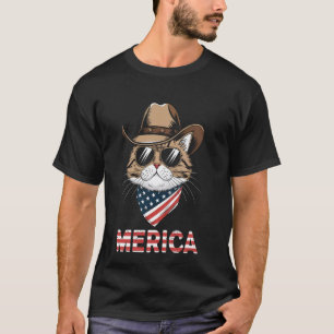 USA 'Merica Perserkatze 4. Juli T-Shirt