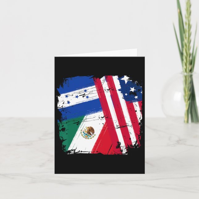 USA Mexico Honduras Flags Karte (Vorderseite)