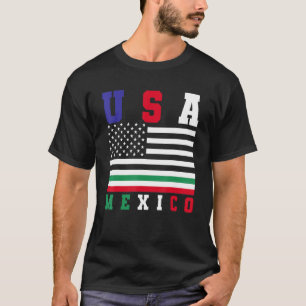 USA Mexiko Flaggen Amerikas mexikanische Kultur US T-Shirt