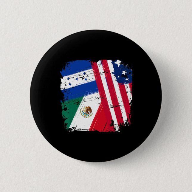 Usa Mexiko Honduras Flaggen  Button (Vorderseite)
