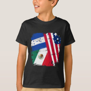 Usa Mexiko Honduras Flaggen  T-Shirt