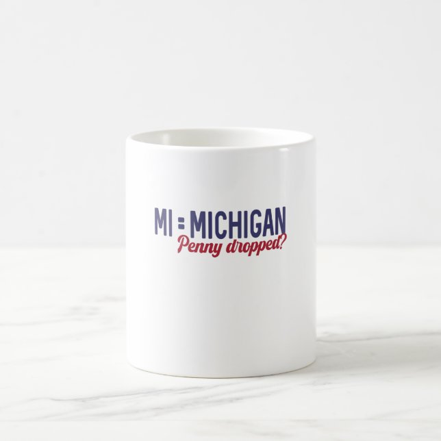 USA - MI = Michigan Not Minnesota Verwirrung Kaffeetasse (Mittel)