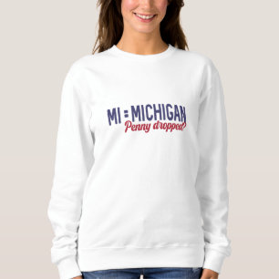 USA - MI = Michigan Not Minnesota Verwirrung Sweatshirt