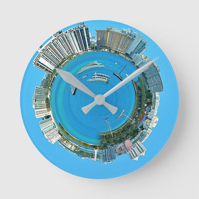 USA Miami Florida  Runde Wanduhr (Vorderseite)