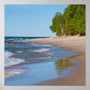 USA, Michigan. 12 Mile Strand Poster