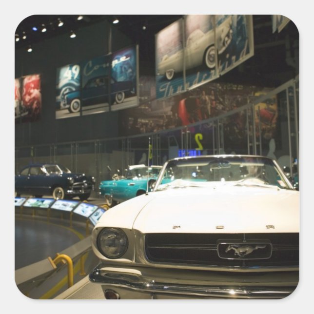 USA, Michigan, Detroit: Ford Rouge Factory Tour, Quadratischer Aufkleber (Vorderseite)