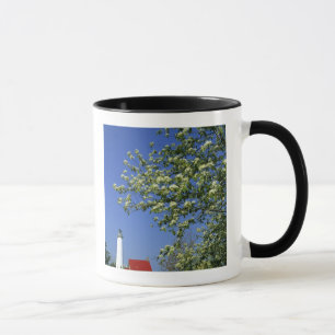 USA, Michigan, East Tawas. Tawas-Leuchtturm mit Tasse