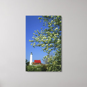USA, Michigan, East Tawas. Tawas Lighthouse mit Leinwanddruck