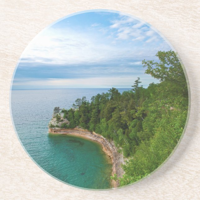 USA, Michigan. Felsenbildung des Bergbauvereins 3 Getränkeuntersetzer (Vorne)