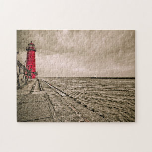 USA, Michigan, Grand Haven Lighthouse Puzzle