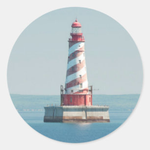 USA, Michigan, Große Seen, Lake Michigan Runder Aufkleber