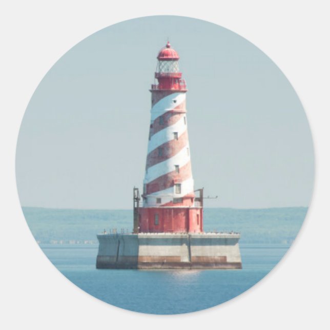 USA, Michigan, Große Seen, Lake Michigan Runder Aufkleber (Vorderseite)