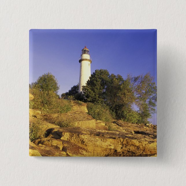 USA, Michigan, Huron-See. Pointe Aux Barques Button (Vorderseite)