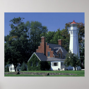 USA, Michigan, Huron-See. Port Sanilac Poster