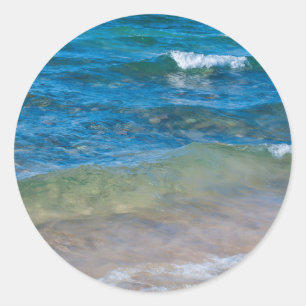 USA, Michigan. Klare Gewässer des Lake Superior Runder Aufkleber