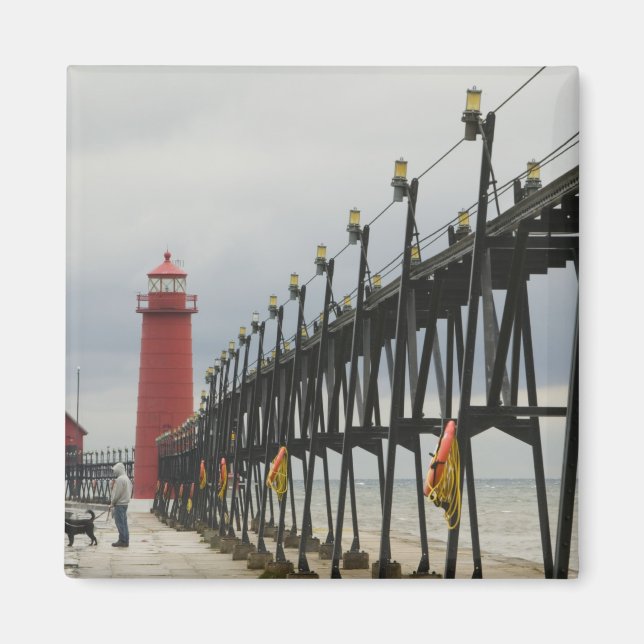 USA, Michigan, Lake Michigan Shore, Grand Haven: Magnet (Vorne)