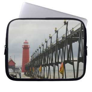 USA, Michigan, Lake Michigan Ufer, Grand Haven: Laptopschutzhülle