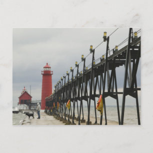 USA, Michigan, Lake Michigan-Ufer, Grand Haven: Postkarte