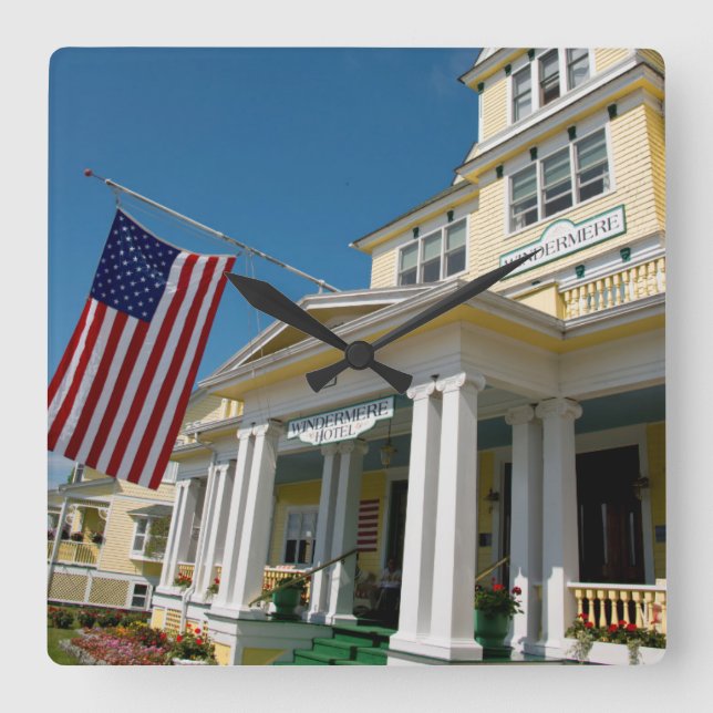 USA, Michigan, Mackinac Insel Quadratische Wanduhr (Vorderseite)