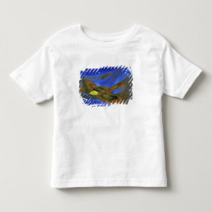 USA, Michigan, Oberes Halbinsel, Birkenblatt in Kleinkind T-shirt
