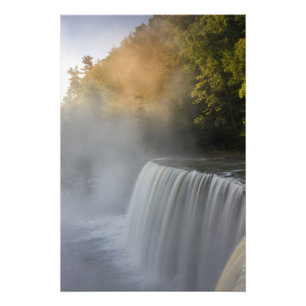 USA, Michigan, Oberes Halbinsel. Herbstsonnenaufga Fotodruck